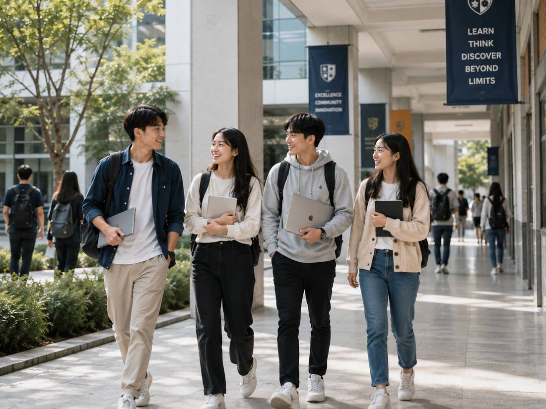 Students on campus